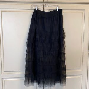 Sheer Ruffled Skirt
